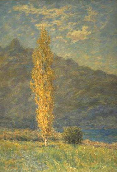 Henri Decaisne Un Peuplier a laurore pras des lacs du Bourget oil painting image